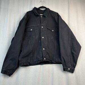 Vintage Bugle Boy Jean New Denim Basics Jacket Black Mens Size Large